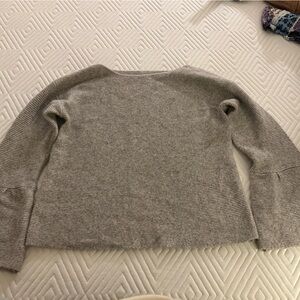 Sundance Off-the-Shoulder Gray Sweater